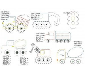 Stickdatei - Baustelle Appli